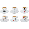 6 tasses et 6 sous tasses à café Alunya